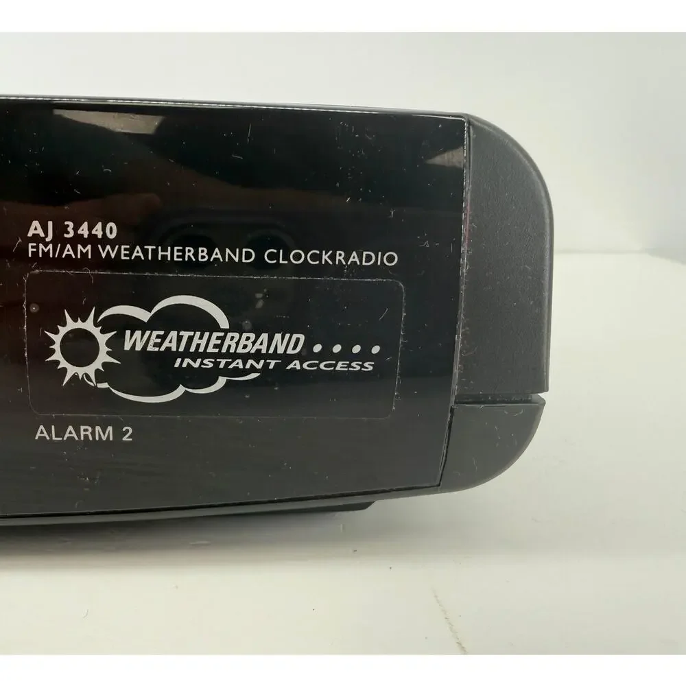 Magnavox AJ3440 Weatherband FM AM Dual Alarm Digital Clock Radio Black